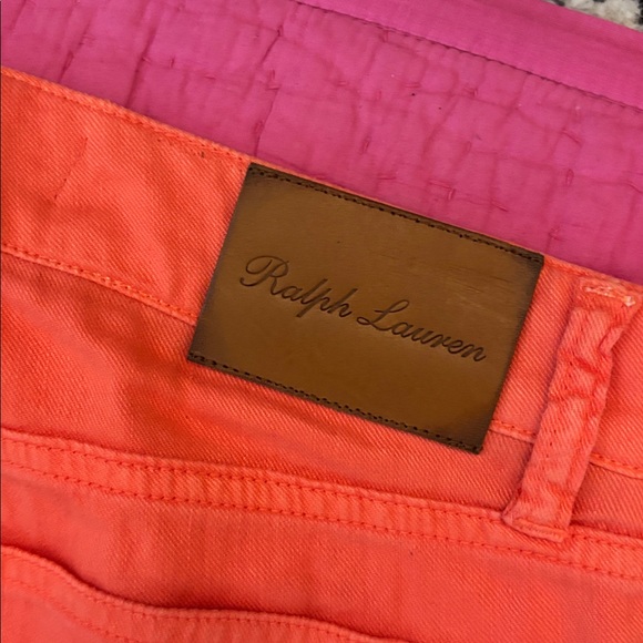 Ralph Lauren purple label Bright Orange Straight Leg Jeans, Size28 - Picture 9 of 9